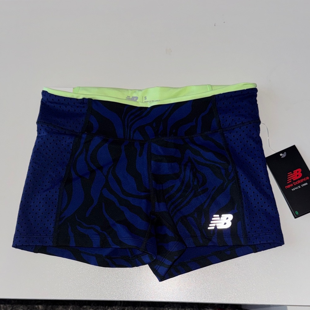 New Balance Navy and Black Patterned Shorts